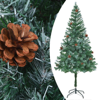 Umelý vianočný stromček + LED žiarovky 180 cm + kužele