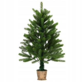 Umelý vianočný stromček + LED žiarovky 90 cm zelená