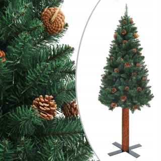 Umelý vianočný stromček + LED zelená 180 cm + kužele