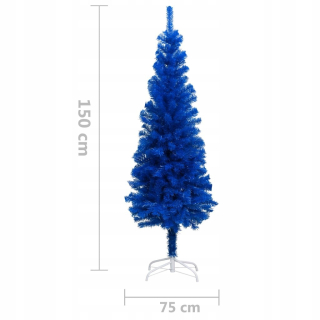 Modrý umelý vianočný stromček 150 cm + stojan