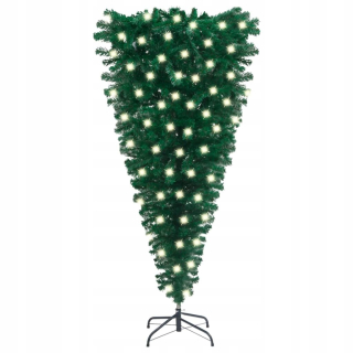 UMELÝ OBRÁCENÝ LED VIANOČNÝ STROMČEK ZELENÝ 120 cm