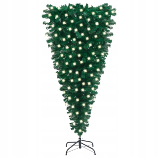 Umelý vianočný strom invertovaný viedol zelenú 180 cm