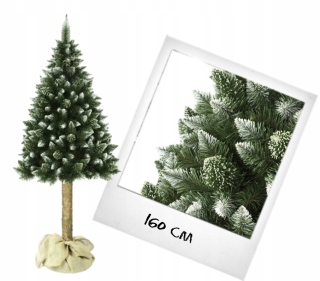 UMELÝ DIAMANTOVÝ VIANOČNÝ STROMČEK 160 cm NA KMEN