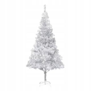 Umelý vianočný stromček + striebro LED stojan 180 cm