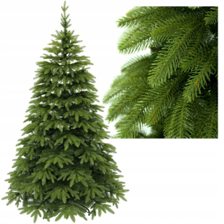 Umelý VIANOČNÝ STROMČEK PRÍRODNÝ SMREK PE 150CM + STOJAN