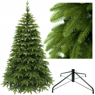 Umelý vianočný stromček Prírodný smrek PE 220 cm +stojan