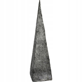 Kužeľ vianočné stromčeky čierne strieborné umelé sisal 40 cm