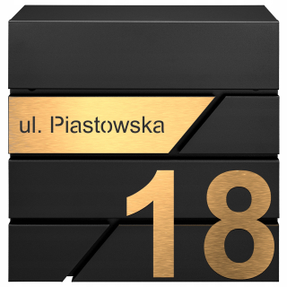 Poštová schránka - Black List Box + Zlatá doska + číslo