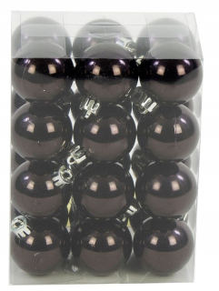 Čierne Baubles Nonasty 4 cm Bubble Bauble 24 ks