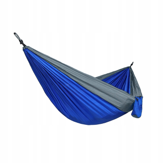 Záhradná hojdacia sieť hamak - Kempingová hojdačka 270 x 140 cm pre 2 osoby nylon