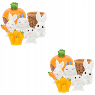 Dekorácia do záhrady - Mrkva králikov Ornament Bunny figuríny hračky 2 sety