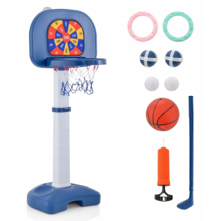 Záhradné ihrisko - Centrum aktivít 4in1 pre deti s basketbalovým košom a mini golf
