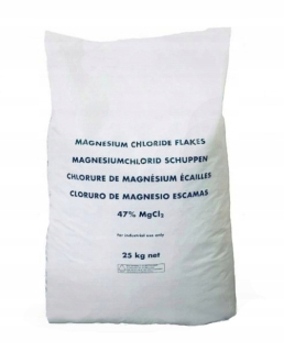 Cestná soľ - Chlorid horčíka 25 kg Čisté šesťuholníkové vločky
