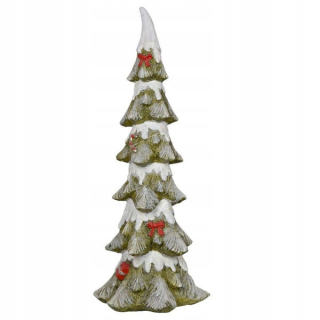 Zelený vianočný stromček s červenými lukmi 72 cm