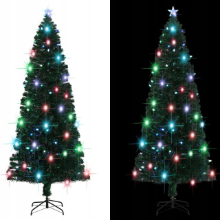 Umelý kufr vianočného stromu ako živý LED 240 cm + stojan