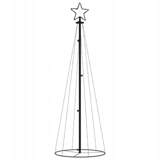 Kužeľový vianočný stromček, 108 Cold White LED, 70x180