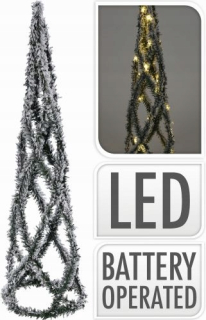 Vianočný stromček 30 LED s ozdobou snehovej pyramídy