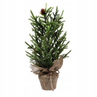 Umelý vianočný stromček v zelenom hrnci 38 cm