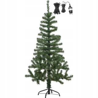 Umelý vianočný stromček s LED žiarovkami 150 cm IP44