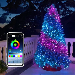 Svetelný stĺp do záhrady - Vianočné svetlá 100/200 LED diódy Color Zmena inteligentného strunového svetla