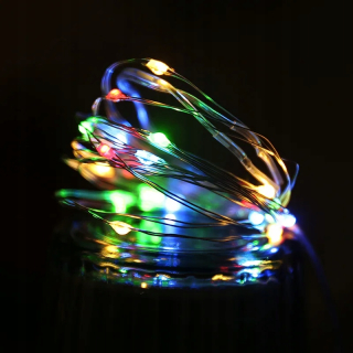 Svetelný stĺp do záhrady - Vianočné strunové gombíkové batériové 10ks LED strunové svetlá Led Fairy