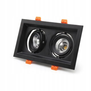 Teplé svetlo downlight čiernobielo integrované