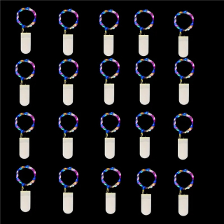 Svetelný stĺp do záhrady - Medený drôt String Light LED 20ks záhradné rozprávkové lampy sviatočné svetlo dekorácie