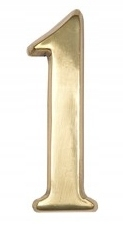 Číslo „1“ 5 cm zlaté lepiace lak