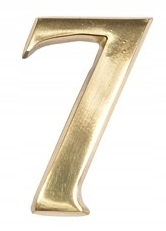 Domové čísla, mosadz 10 cm, mosadz - 7