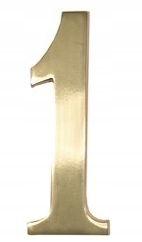 Čísla pre dom, 20 cm mosadzná číslica, mosadz - 1