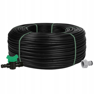 Systém kvapkovej závlahy - Čierna pružina R2000 16 mm/0,5 m/2,0 l/h 200 m+pripojenie+ventil