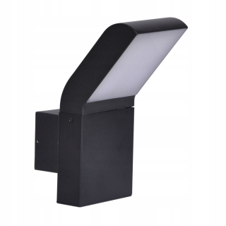 Záhradné nástenné svietidlo - Čierna, moderná, záhradná lampa LED fasáda