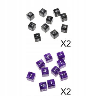 D6 Bones 6-stranové kosti za hranie v rodinnom kasíne RPG