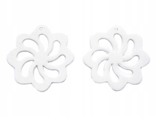 DD-416 Drevený vianočný stromček BAUBLES 5 cm biele 20 ks