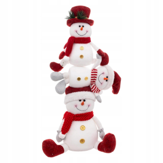 Snowmanova vianočná dekorácia mäkká figurína 75 cm