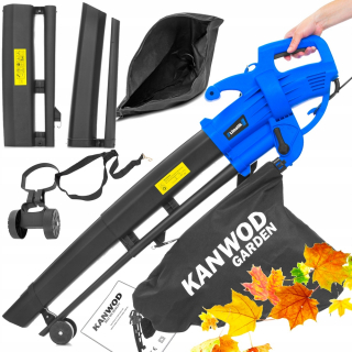 Vysávač lístia - Vysávač na snehové fúkače Vysávač výkonný 3000 W záhrada 45 l 4 km