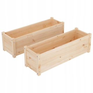 Záhradný box- Hrniec veľkého dreveného záhradného hrnca x2