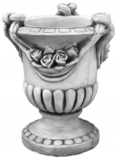 Záhradná figúrka - DEKORATÍVNY BETÓNOVÝ KVETINÁČ RUŽA 51 CM S104814