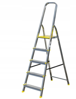Domáci hliníkový rebrík 5 stupňov