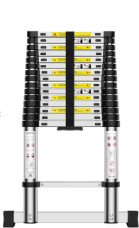 Teleskopický rebrík 6,2 m 620 cm svetlo hliník