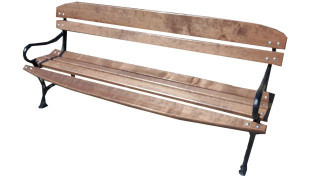 Záhradná lavica, lavička - Lavička s operadlom dreva 180 x 180 cm
