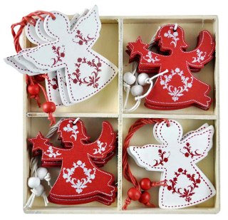 Wooden_zawieszki__aniołki _na_choinka__12 PCS.