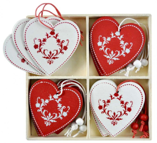 Wooden_zawieszki__serca _na_choinka__12 PCS.