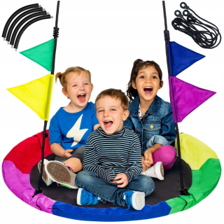 Závesné hojdacie kreslo - Veľký záhradný swing bocian, 150 kg xxxl zásuvka
