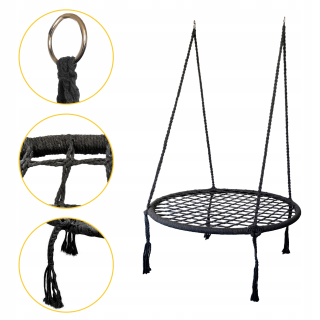 Závesné hojdacie kreslo - Veľká záhradná hojdačka XL Závesné kreslo 80 cm 150 kg