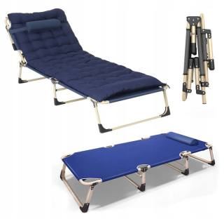 Záhradné lehátko - Veľký skladací gauč XXL Field Bed + matrac