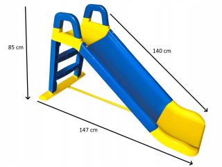 Šmykľavka - Veľká posúvacia sklíčka so 140 cm záhradným rebríkom