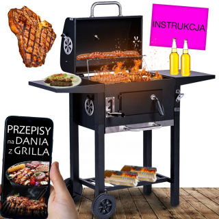Gril na drevené uhlie - Veľká uhlíková záhrada Grill Solid xxxl popol
