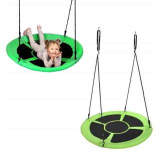 Závesné hojdacie kreslo - Veľké okrúhle zavesené kreslo 100 cm 150 kg zásuvky