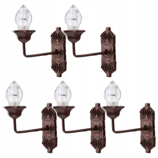 Dekorácia do záhrady - Dekorácia nástenná lampa pre mach LED Dollouse 5 ks